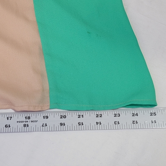 Judith March Neon Green and Beige Mini Dress - Picture 4 of 8